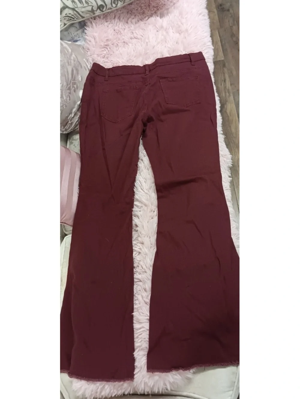 Women’s Burgundy bell bottom jeans